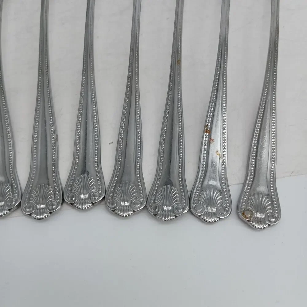 11X LH Tsp TOWLE Supreme STUART SHELL Stainless Long Handled Malt Tea Spoons